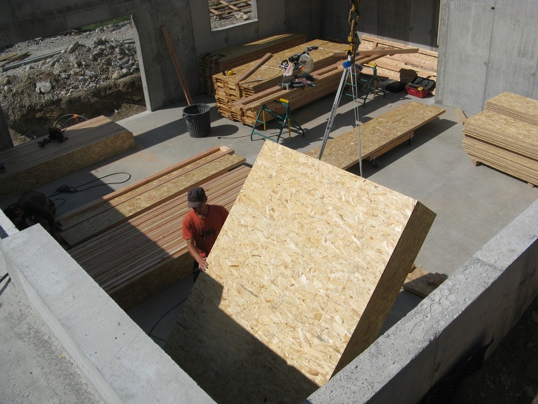 réalisation de la dalle bois/paille