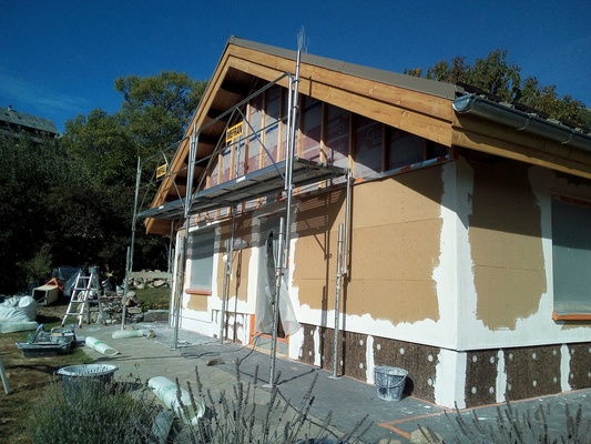 Enduits chaux sur laine de bois